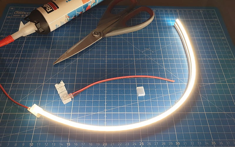 Comment couper et utiliser le néon LED silicone 24V 120LED/m ?
