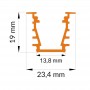Dimensions profilé deep aluminium anodisé