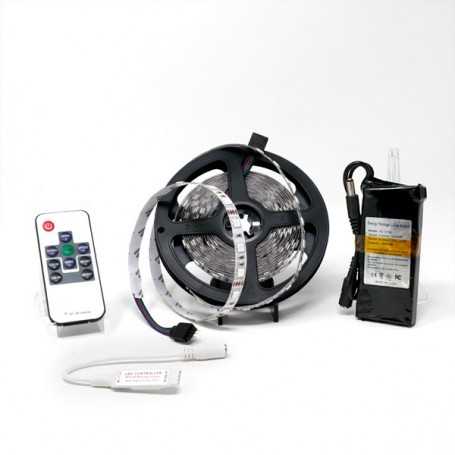 Kit ruban LED RGB 60LED/m IP20 5m mini contrôleur RF avec batterie 1800mAh