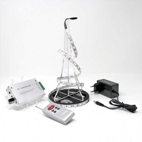 Kit ruban LED RGB 60LED/m IP20 2m50 capteur son 220V