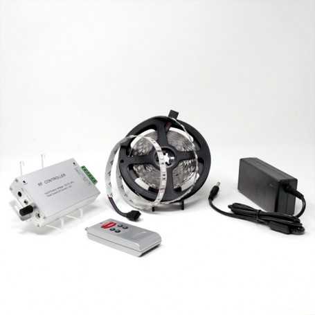 Kit ruban LED RGB 60LED/m IP20 5m capteur son 220V