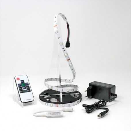 Kit ruban LED RGB 30LED/m IP20 5m mini contrôleur RF 220V