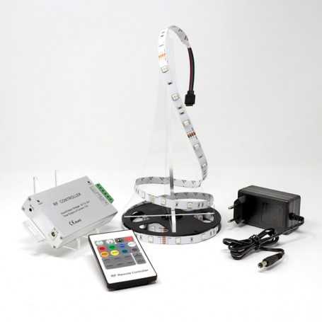 Kit ruban LED RGB 30LED/m IP20 2m50 contrôleur RF 220V