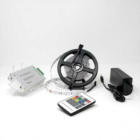 Kit ruban LED RGB 30LED/m IP20 5m contrôleur RF 220V