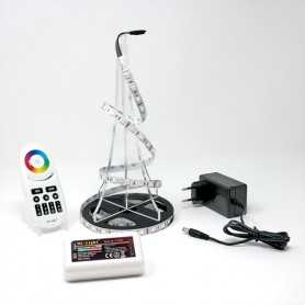 Kit ruban LED RGB 60LED/m IP20 2m50 contrôleur multizone 220V