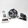 Kit ruban LED RGB 60LED/m IP20 5m contrôleur multizone 220V