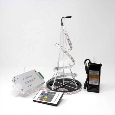 Kit ruban LED RGB 60LED/m IP20 5m contrôleur RF avec batterie 1800mAh