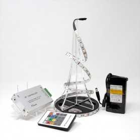 Kit ruban LED RGB 60LED/m IP20 5m contrôleur RF avec batterie 4200mAh