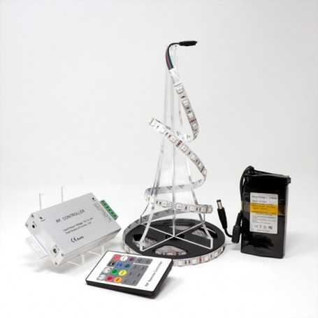 Kit ruban LED RGB 60LED/m IP20 5m contrôleur RF avec batterie 4200mAh
