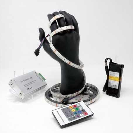 Kit ruban LED RGB 60LED/m IP65 5m contrôleur RF avec batterie 1800mAh