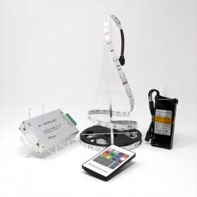 Kit ruban LED RGB 30LED/m IP20 2m50 contrôleur RF avec batterie 1800mAh