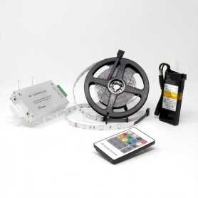 Kit ruban LED RGB 30LED/m IP20 5m contrôleur RF avec batterie 1800mAh