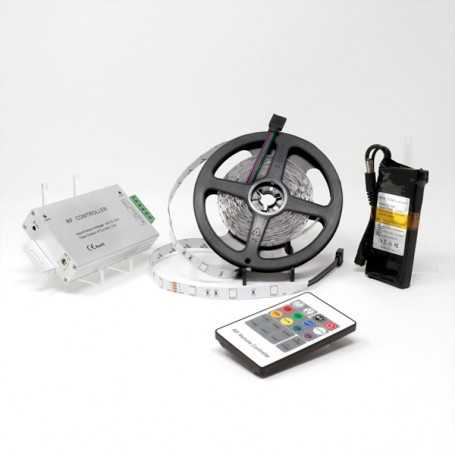 Kit ruban LED RGB 30LED/m IP20 5m contrôleur RF avec batterie 1800mAh