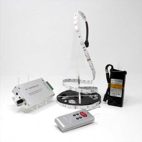 Kit ruban LED RGB 30LED/m IP20 2m50 capteur son avec batterie 1800mAh