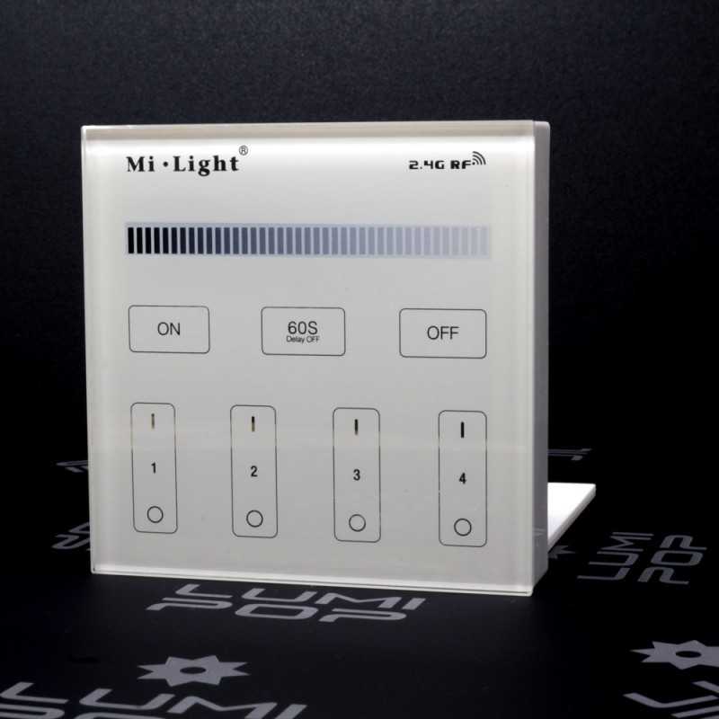 Panneau tactile LED Variateur 4 zones à piles Mi-Light (MiBOXER)