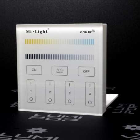Panneau tactile LED CCT 4 zones à piles Mi-Light