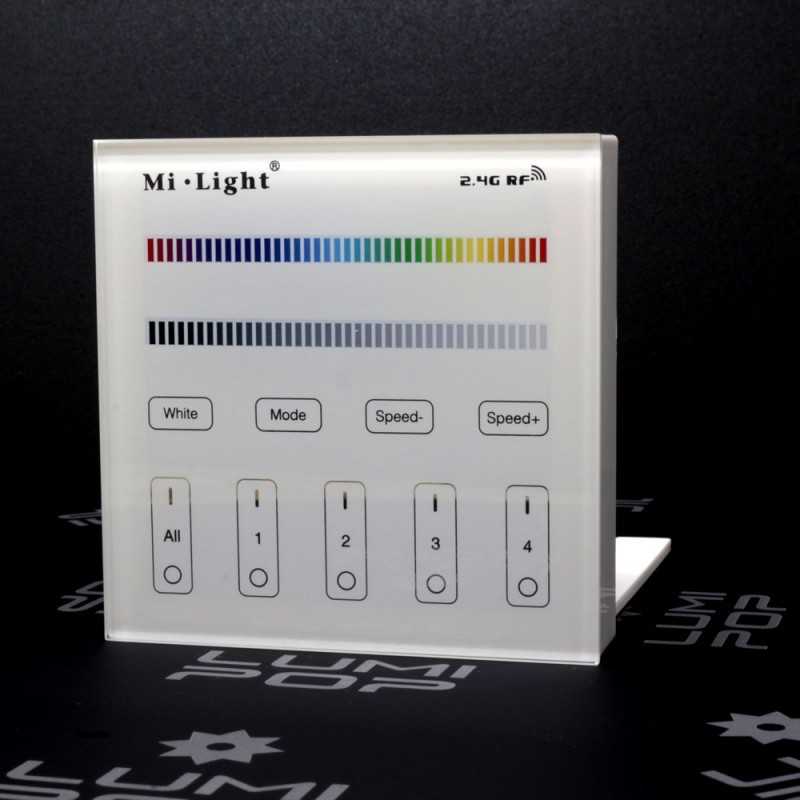 Panneau tactile LED RGB/RGBW 4 zones à piles Mi-Light (MiBOXER)