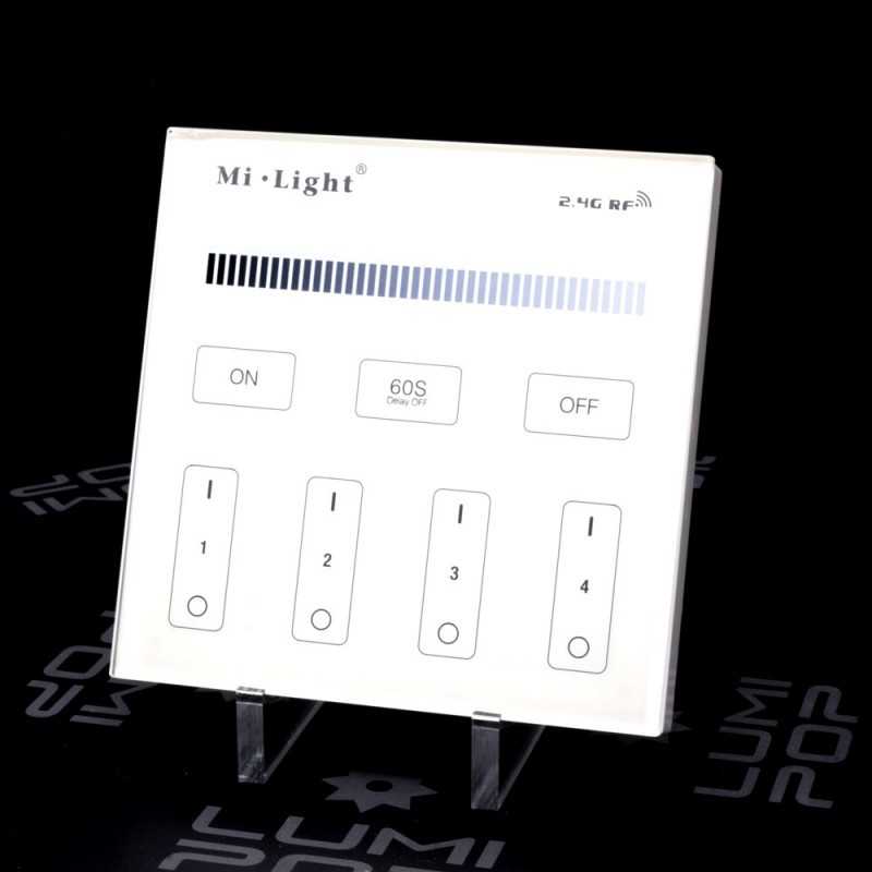 Panneau tactile LED Variateur 4 zones 220V Mi-Light (MiBOXER)