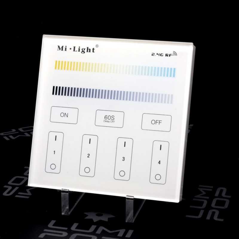 Panneau tactile LED CCT 4 zones 220V Mi-Light (MiBOXER)