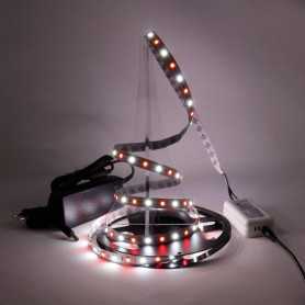 Kit ruban LED RGB+W 60LED/m 2m50 avec contrôleur RF 220V