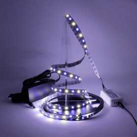 Kit ruban LED RGB+W 60LED/m 5m avec contrôleur RF 220V