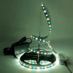 Kit ruban LED RGB+WW 60LED/m 2m50 avec contrôleur RF 220V