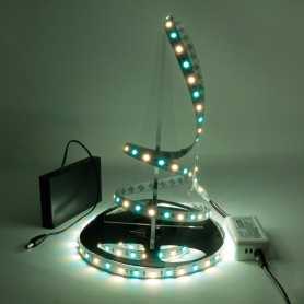 Kit ruban LED RGB+WW à piles 60LED/m 2m50 avec contrôleur RF
