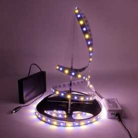 Kit ruban LED RGB+WW à piles 60LED/m 5m avec contrôleur RF