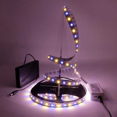 Kit ruban LED RGB+WW à piles 60LED/m 5m avec contrôleur RF