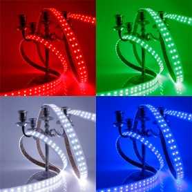 Kit ruban LED RGB 120LED/m IP65 5m multizone 220V