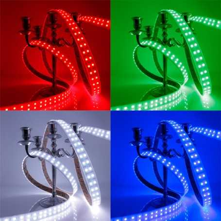 Kit ruban LED RGB 120LED/m IP65 5m multizone 220V