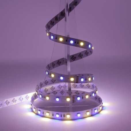 Bande LED RGB+WW avec un blanc chaud 12V 60LED/m IP20 5m