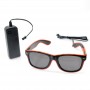 Lunettes lumineuses LED rouges avec boitier piles