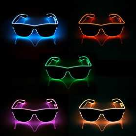 Pack de 5 lunettes lumineuses LED avec boitier piles