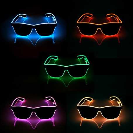 Pack de 5 lunettes lumineuses LED avec boitier piles