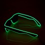 Lunettes lumineuses LED vertes avec boitier piles