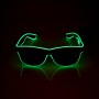 Lunettes lumineuses LED vertes avec boitier piles