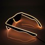 Lunettes lumineuses LED oranges avec boitier piles