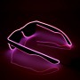 Lunettes lumineuses LED roses avec boitier piles