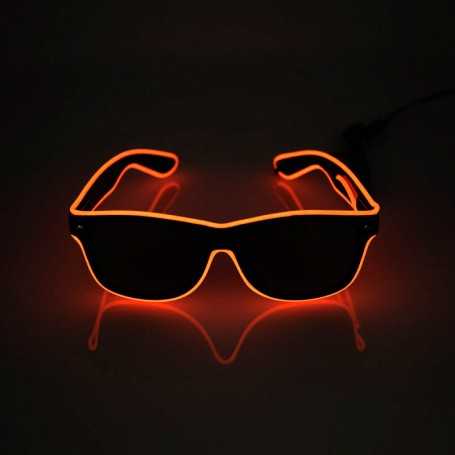 Lunettes lumineuses LED rouges avec boitier piles