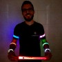 Bracelet lumineux LED orange étanche pour sortie sportive