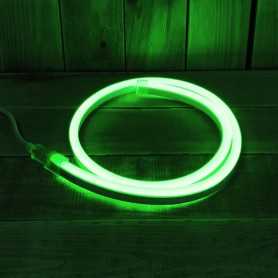 Néon LED flexible vert 220V direct étanche. Vendu au mètre