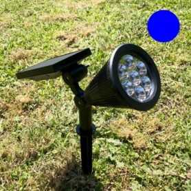 Spot solaire LED bleu 60 lumens
