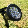 Lentille 7 LED du spot solaire 60lm
