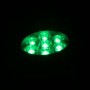 Couleur vert du spot solaire allumé