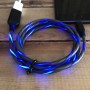 Cordon de recharge USB lumineux bleu pour téléphone iPhone