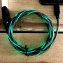 Cordon de recharge USB lumineux vert pour téléphone Android