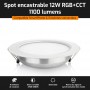 Spot LED encastrable connecté RGB+CCT 12W Mi-Light (MiBOXER)