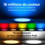 Spot LED encastrable et rotatif 9W à changement de couleurs