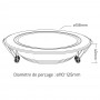 Spot LED encastrable diamètre 138mm